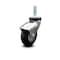 Service Caster 3 Inch Bright Chrome Hooded Neoprene Rubber 3/8 Inch Threaded Stem Caster SCC SCC-TS03S310-NPRB-BC-381610 - alternate 3